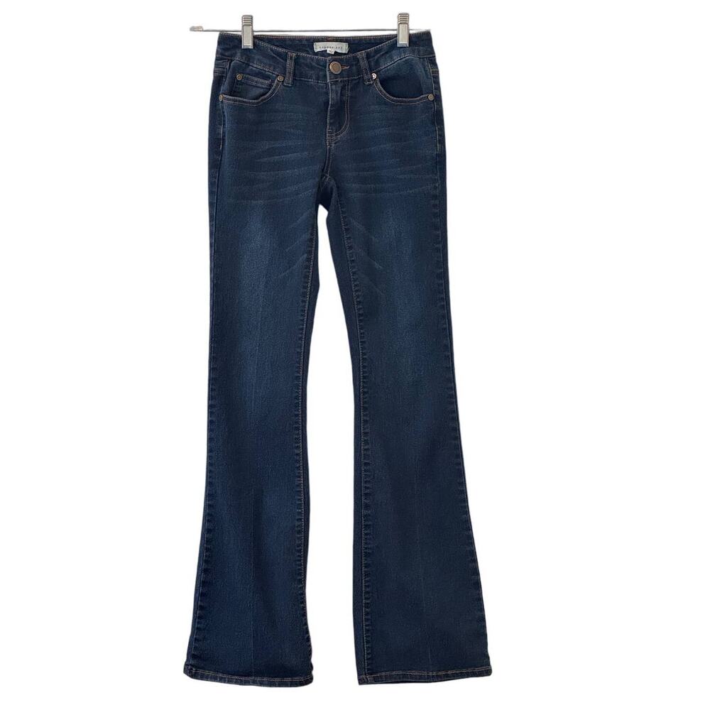 Copper Key Junior Denim Jeans Low Rise Wide Leg Dark Wash Size 1